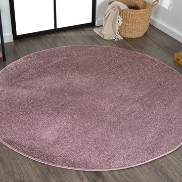 Haze Solid Low-pile Area Rug Light Purple